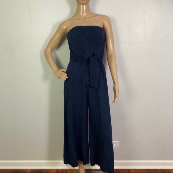 NEW BEC & BRIDGE REVOLVE NAVY STRAPLESS JUMPSUIT - Picture 2 of 8